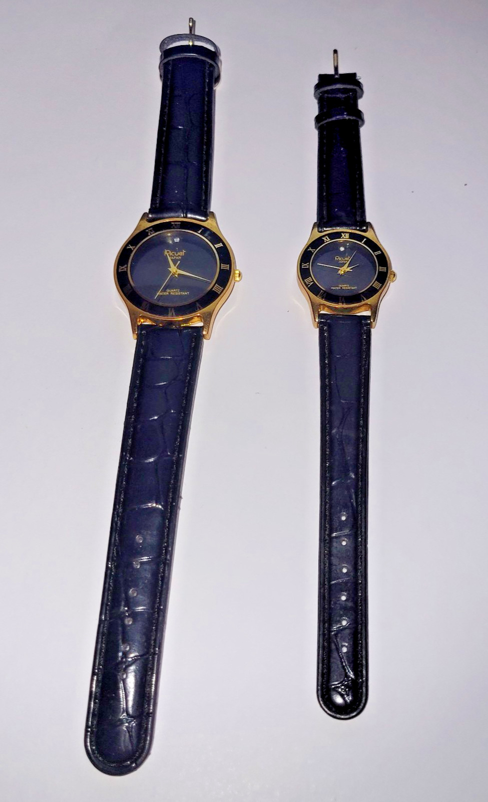 Vintage ACUET His & Hers Watch Set – UNWORN Japan Movt – Gold Tone Pair