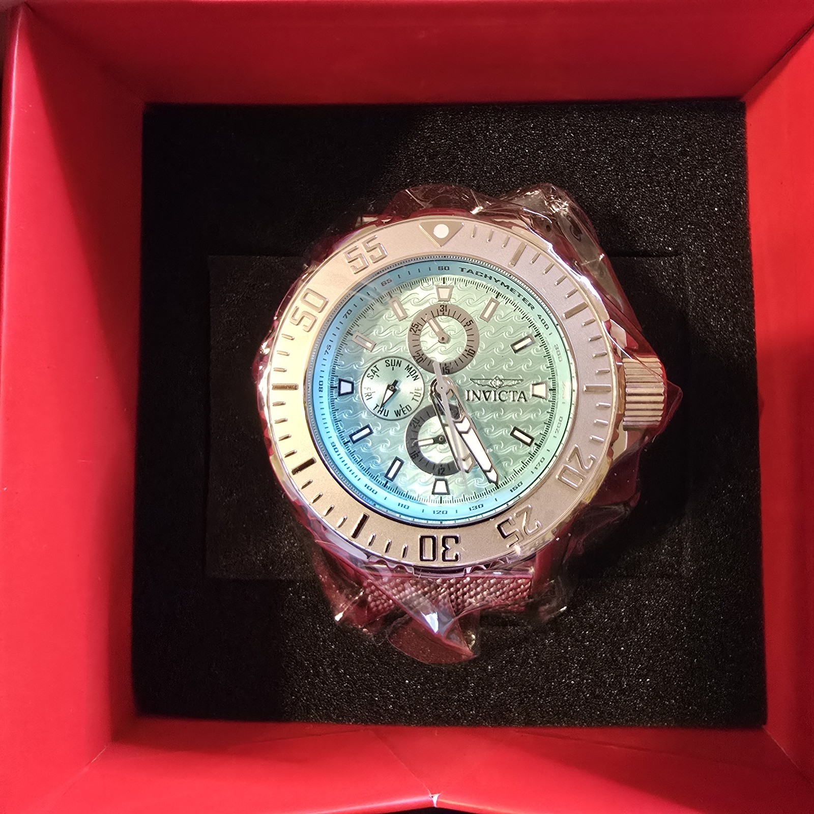 Invicta Vintage Series Multifunction Watch Aqua Dial 48012 49.5mm