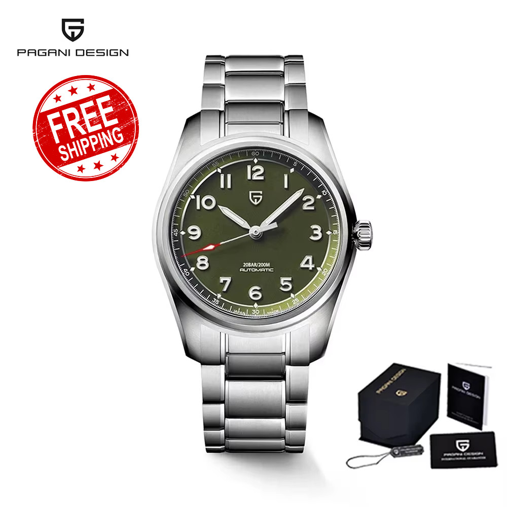 PAGANI DESIGN 38MM Pilot NH35 Automatic Watch Sapphire Waterproof