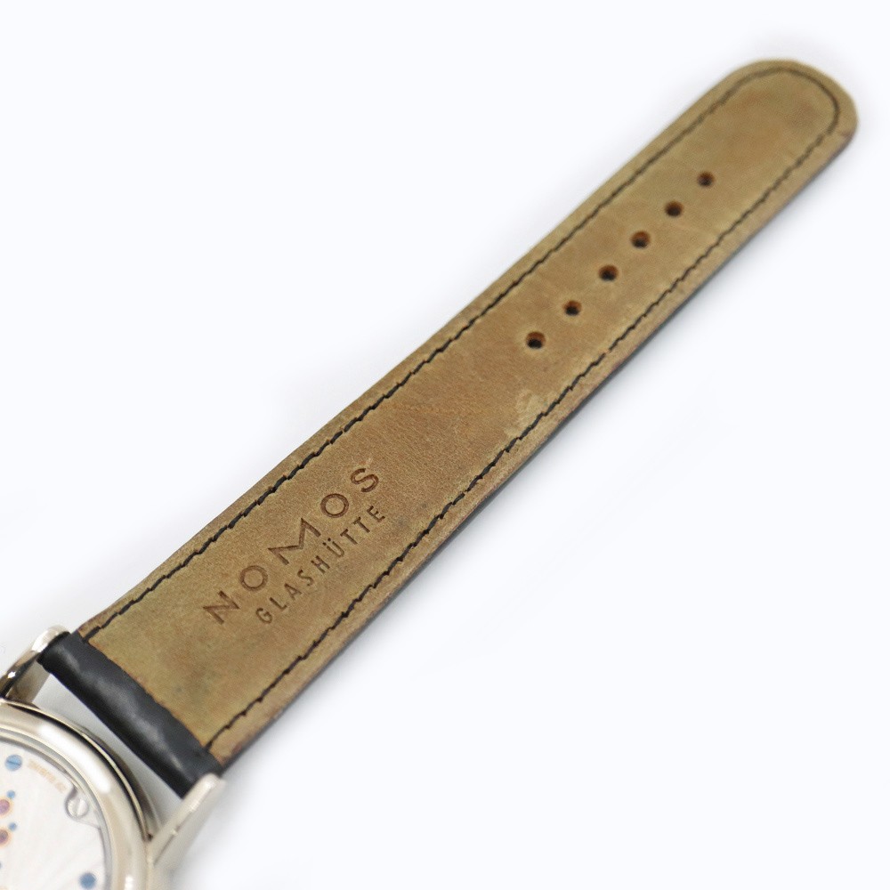 Nomos Lambda Deep Blue NMLA4DR3BL2 42.0mm White Gold Blue Wristwatch #UW2153