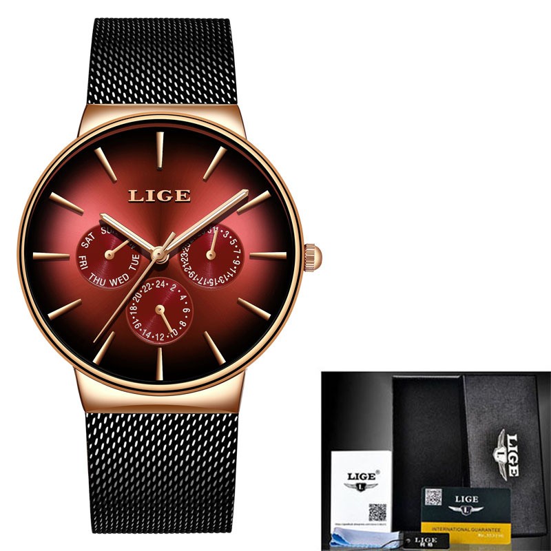 Explosion mesh quartz watch