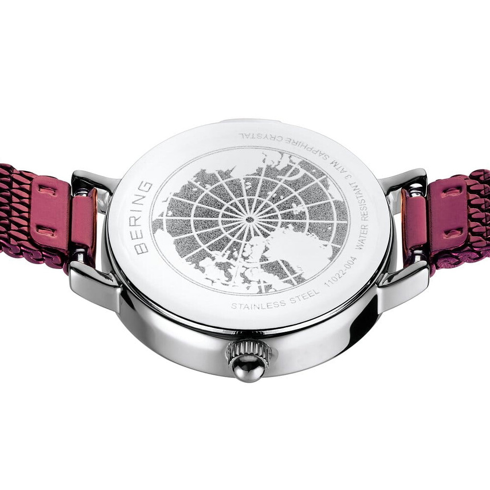 Bering Classic Polished Silver, Strap Length: 180mm Strap width: 8mm for Women.