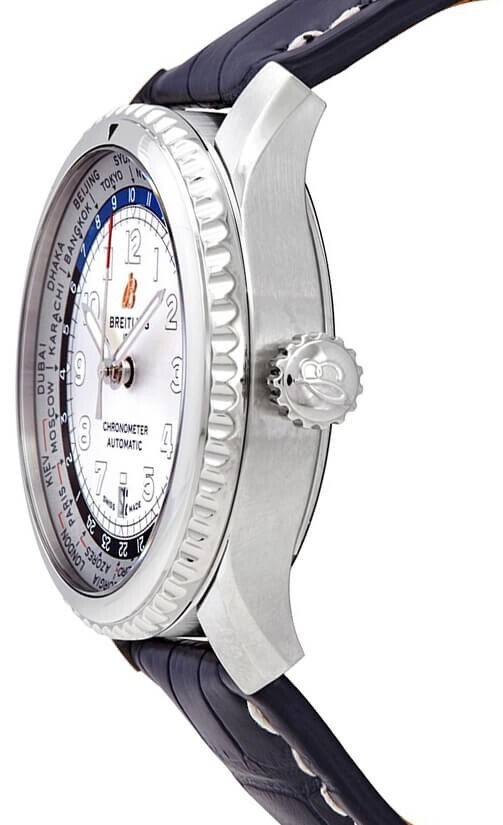 Breitling Navitimer Aviator 8 Unitime AB3521 Silver Dial 43mm Steel Men’s Watch