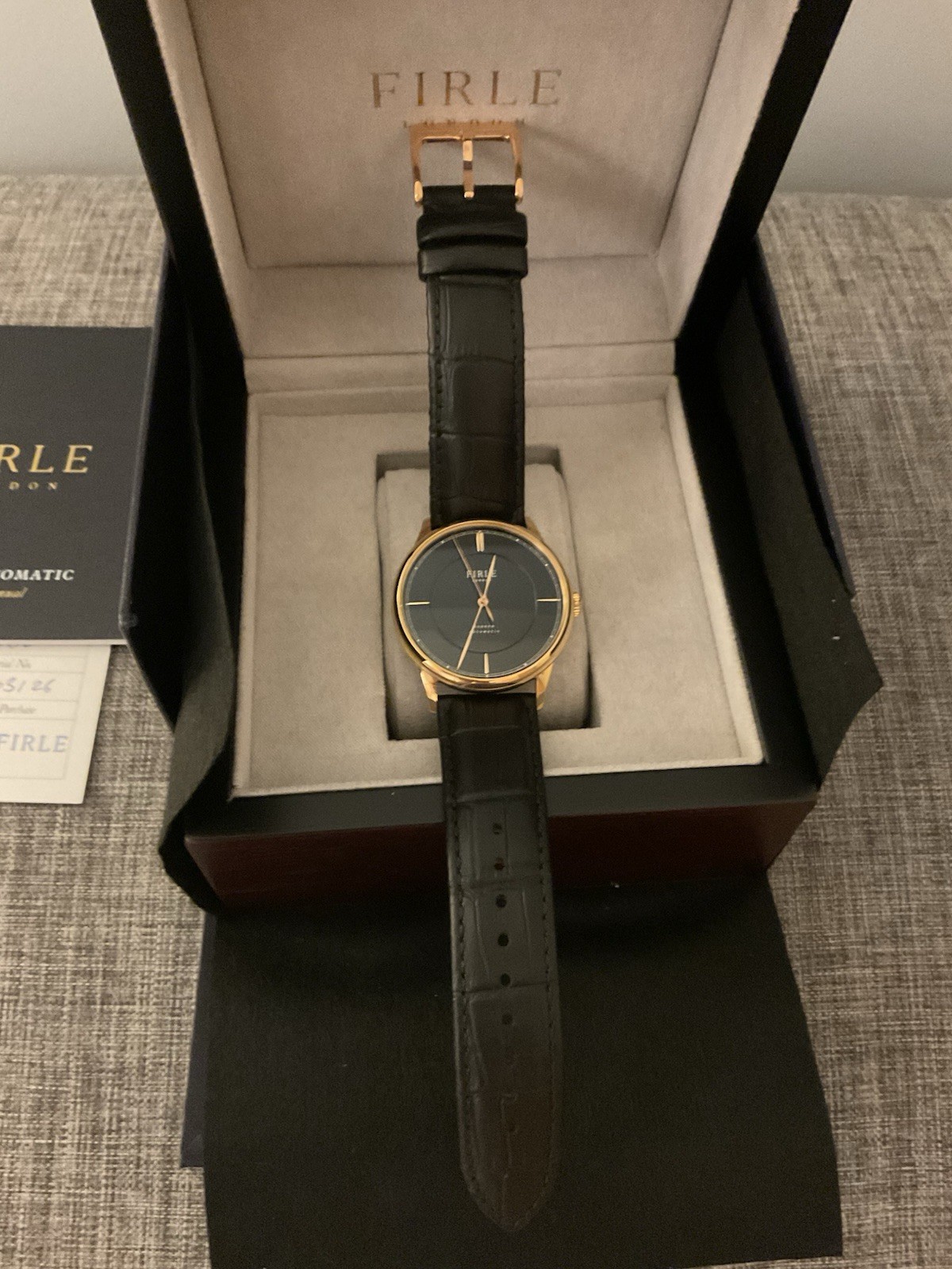 FIRLE Watch – Sennen Automatic – Gold plated, 40mm, United Kingdom