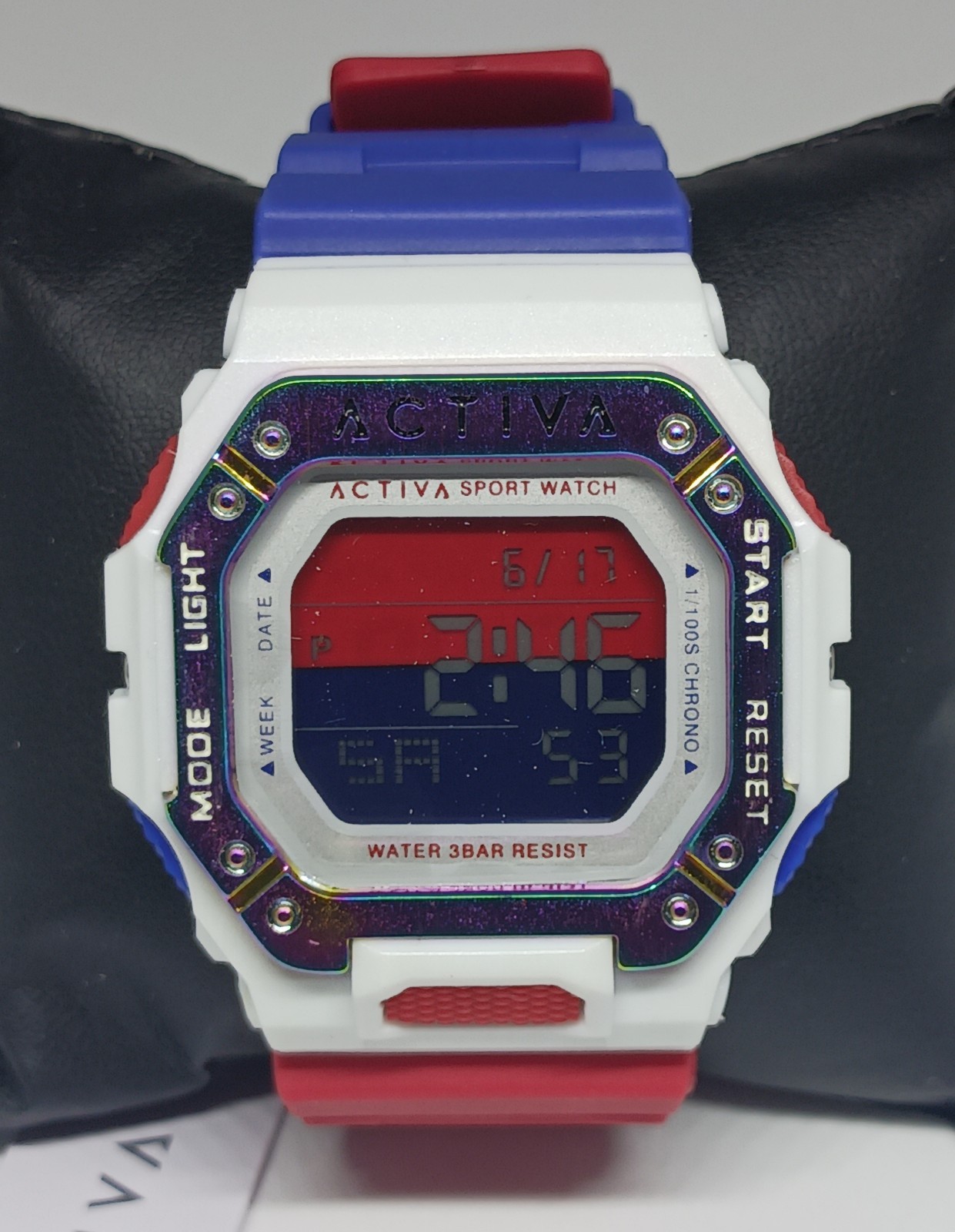 New Invicta Activa X Men’s Digital Edge Watch 44mm Red White & Blue ACW8059-004