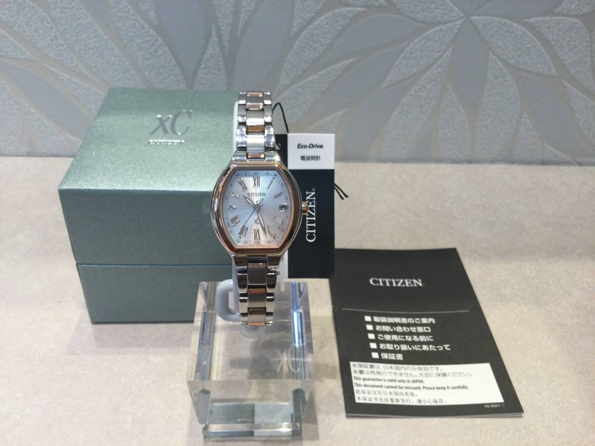 New CITIZEN XC Cross Sea ES9364 57W Ladies Sakura Pink Watch Radio Solar