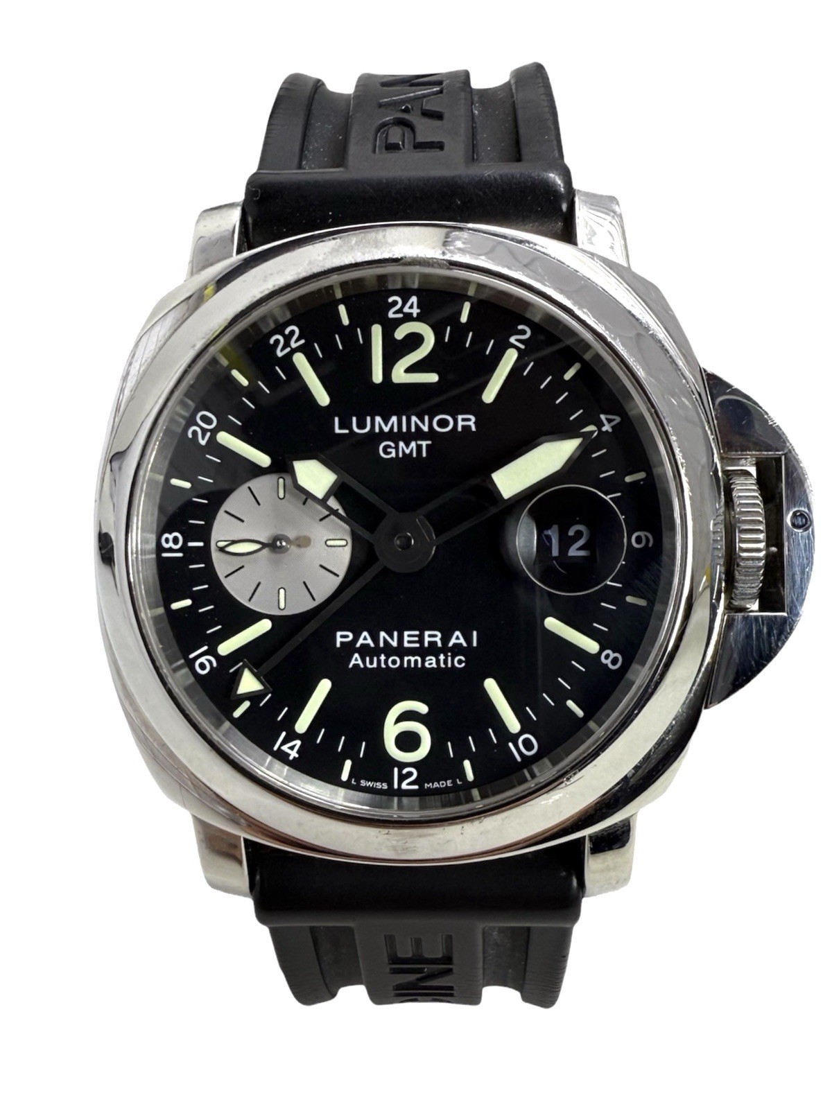 Panerai Luminor GMT Automatic Acciaio Watch 44mm PAM00088 With Box