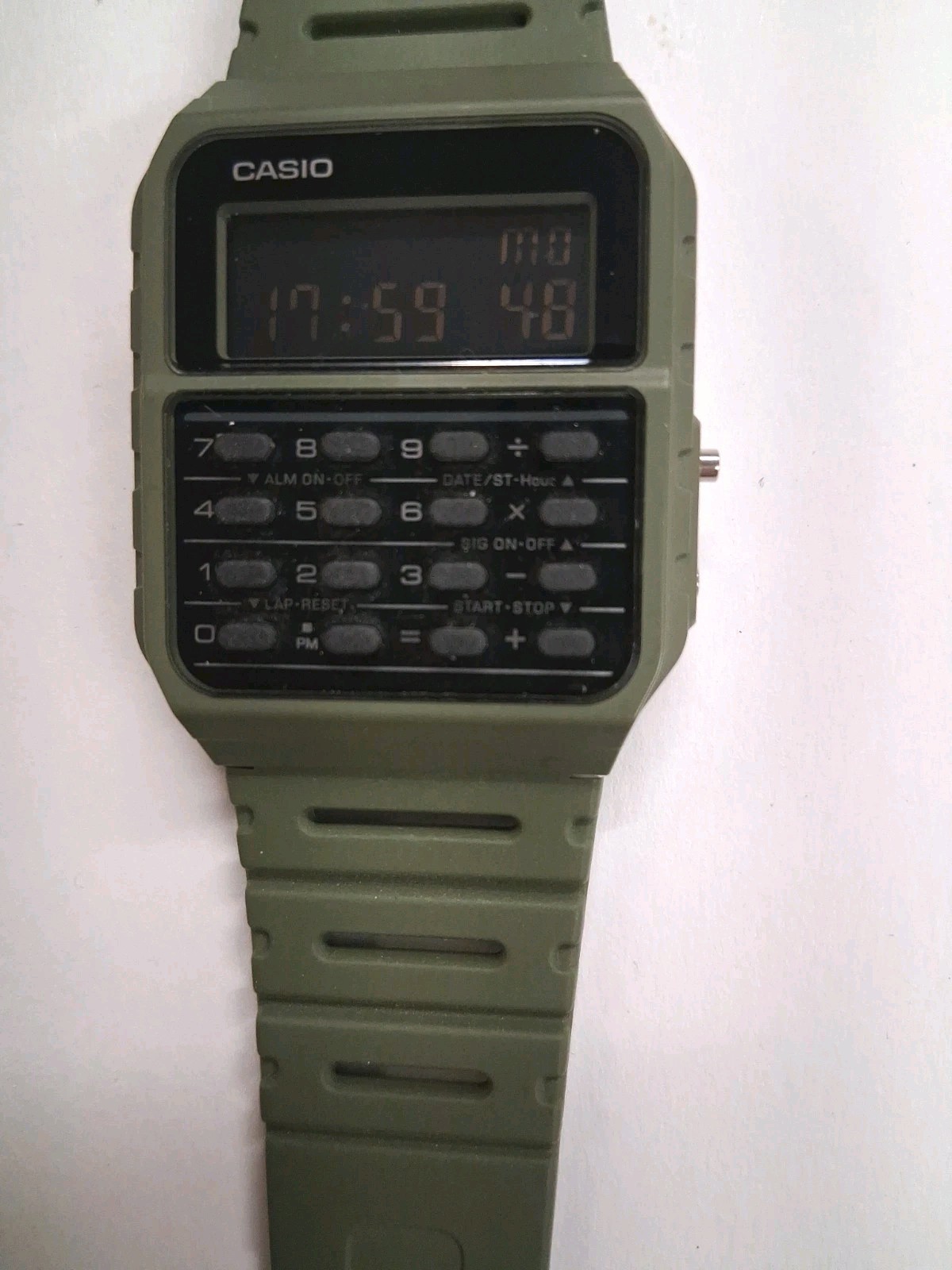 Casio Databank Calculator Men’s Olive Green Watch – CA-53WF-3B