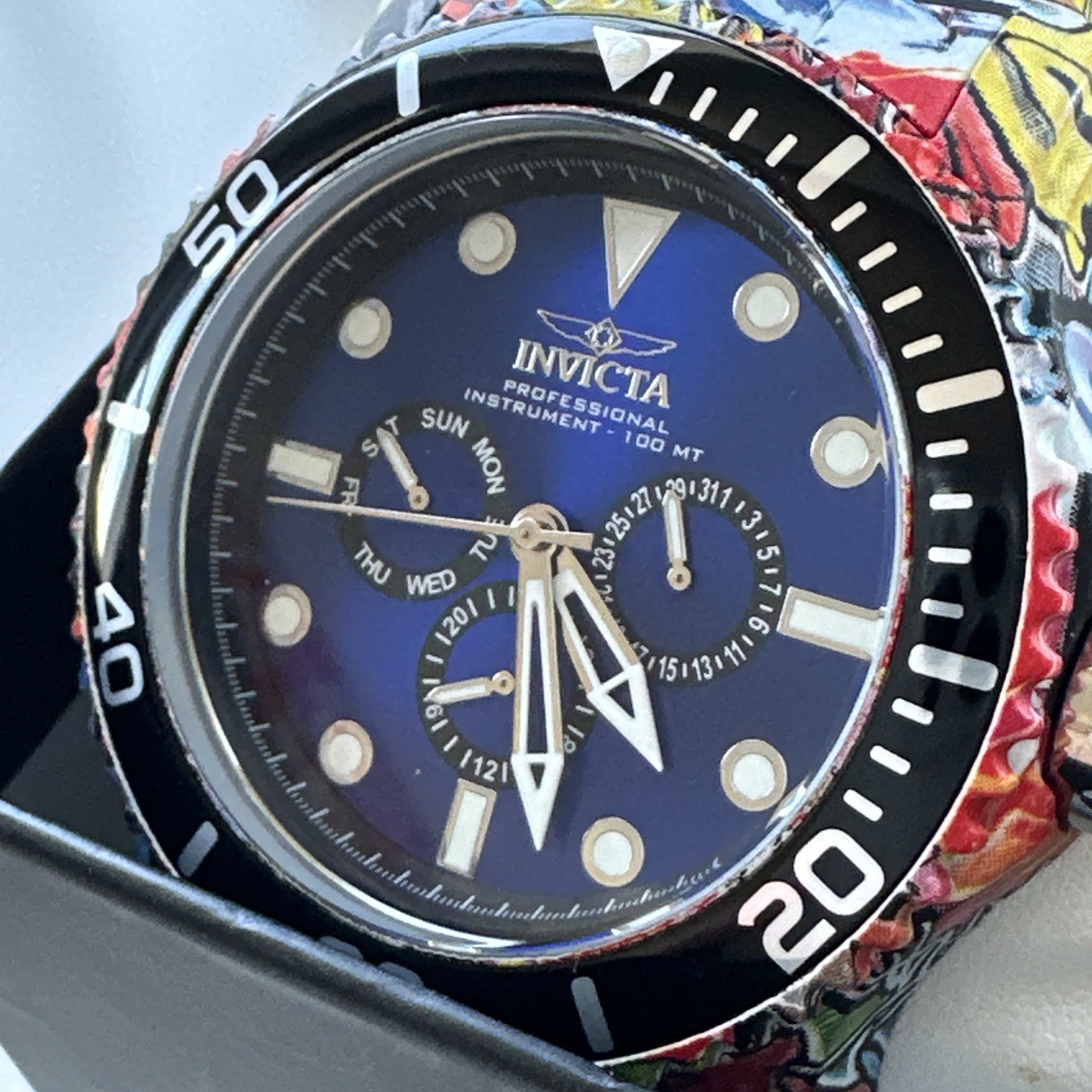 Invicta Men’s Watch Pro Diver Quartz Blue Dial Aqua Plating Steel Bracelet 47856