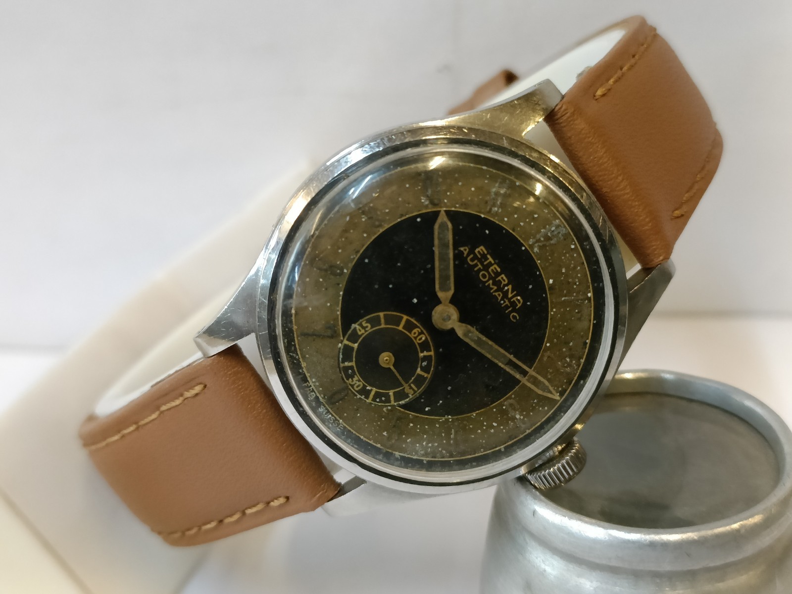ETERNA SUB-SECOND AUTOMATIC PATINA DIAL SWISS MEN’S WORKING CONDITION