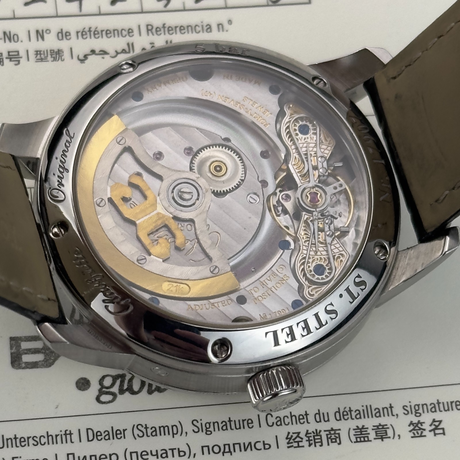 2025 Glashütte Original PanoMaticLunar Watch 1-90-02-42-32-05 Box and Paper