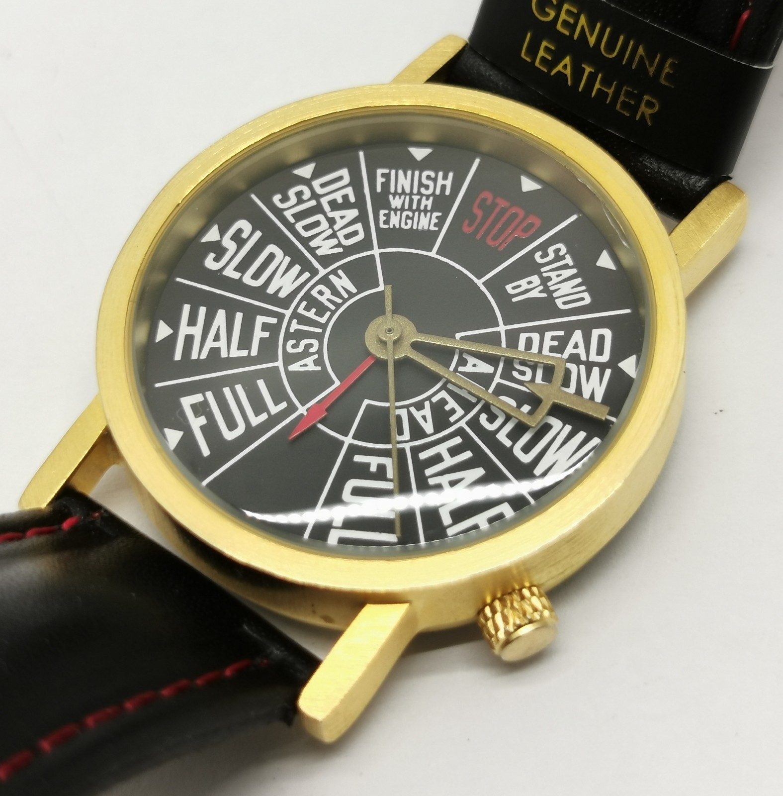Vtg 2016 Unemployed Philosophers Guild Ship EOT Chadburn 33mm Quartz Gents Watch
