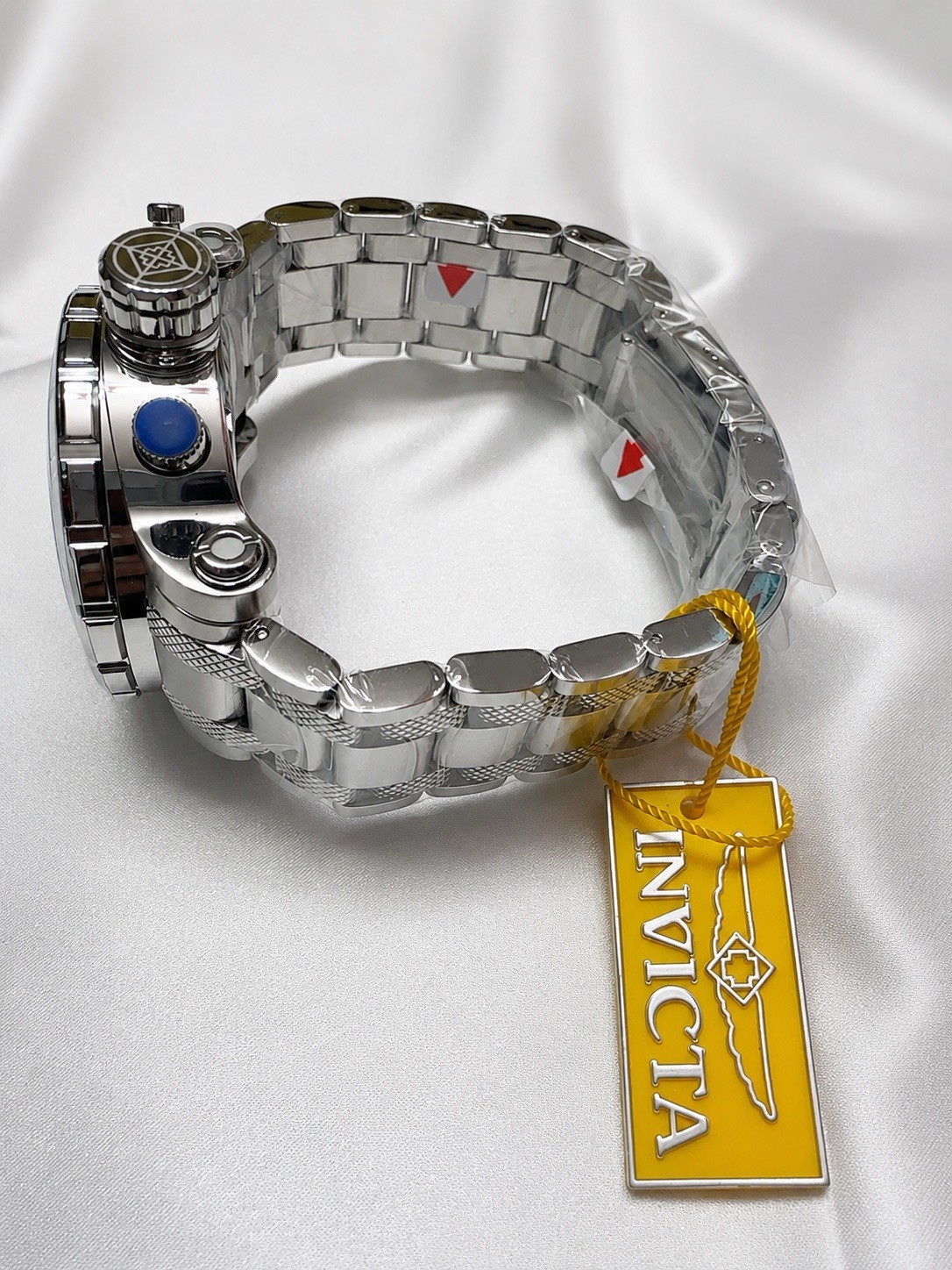 Invicta Coalition Forces Men’s panda Quartz 52mm Silver Dial Black Bezel