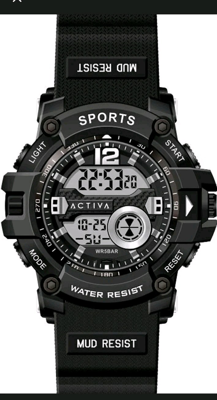 Activa X Invicta (ACW533-001) Unisex 46mm Digital Black Sport Watch -50M WR NEW