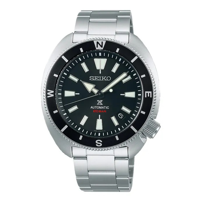 SRPH17K1 Seiko Prospex Tortoise Land Automatic 200M Black Dial Stainless Strap