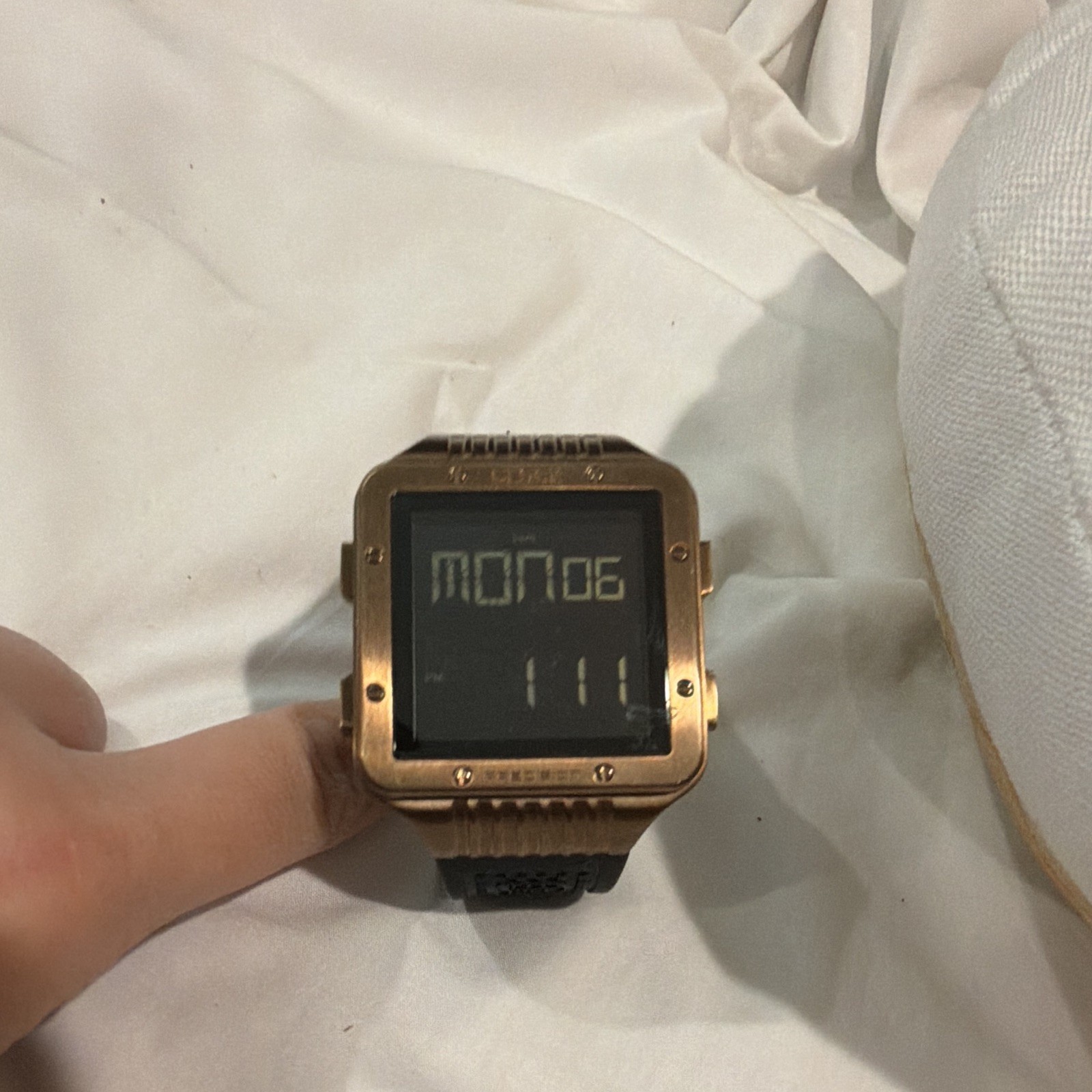 GLOCK Precision Digital Quartz 44mm 10 ATM Bronze Steel Black Rubber Date