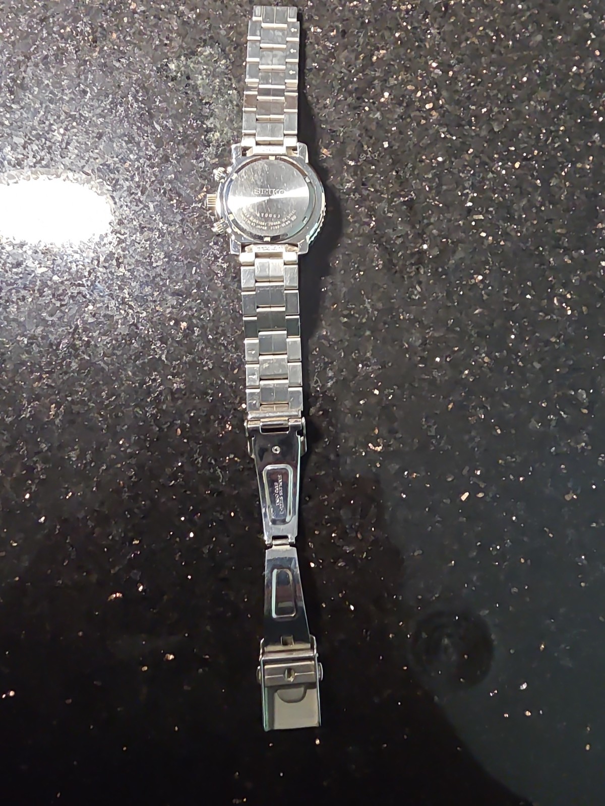 Seiko Flightmaster SNA413 Blue Panda Chronograph 7T62-0EB0 Pilot Watch 200M Rare