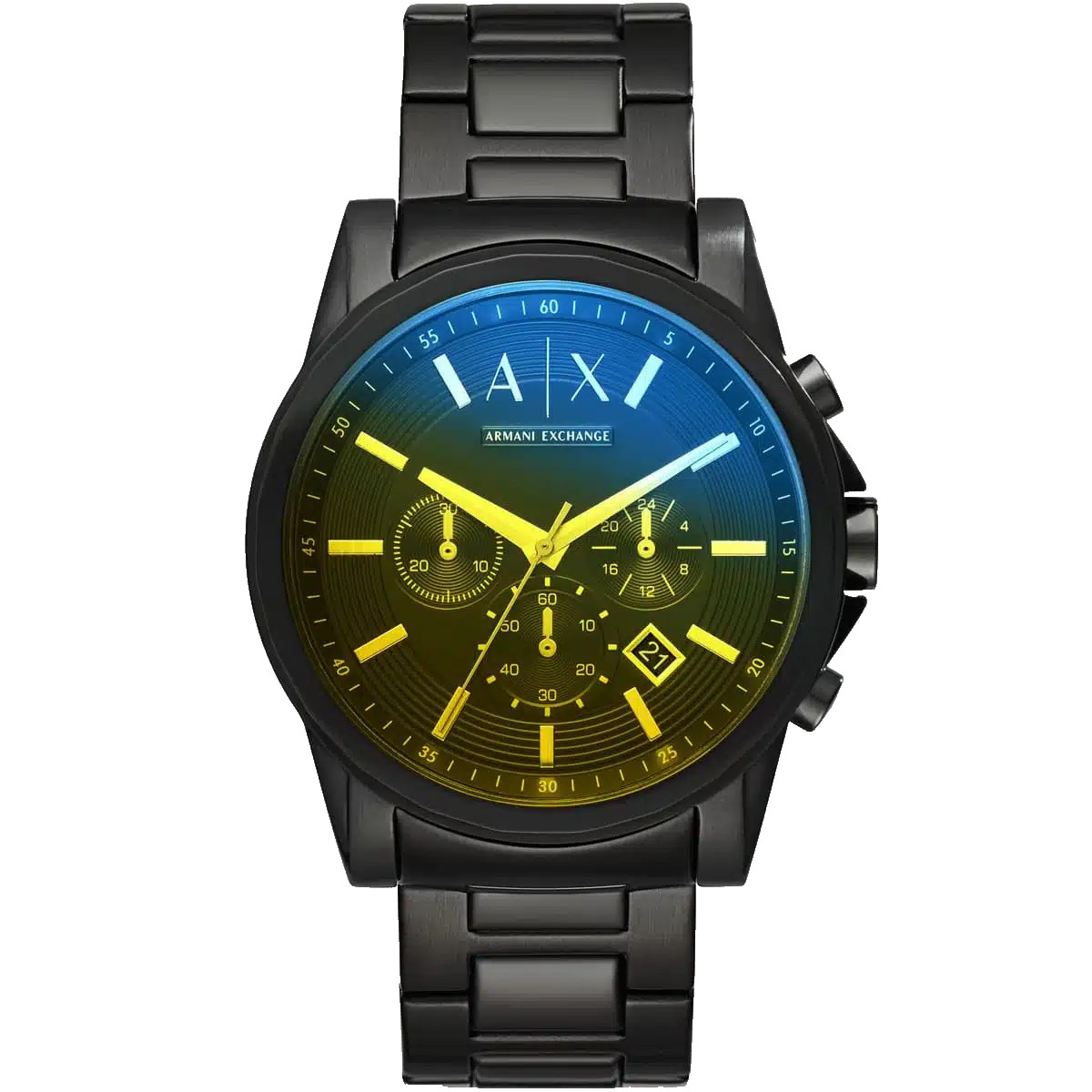 ARMANI EXCHANGE CHRONOGRAPH AX2513 BLACK DIAL & BRACELET 45MM MENS WATCH