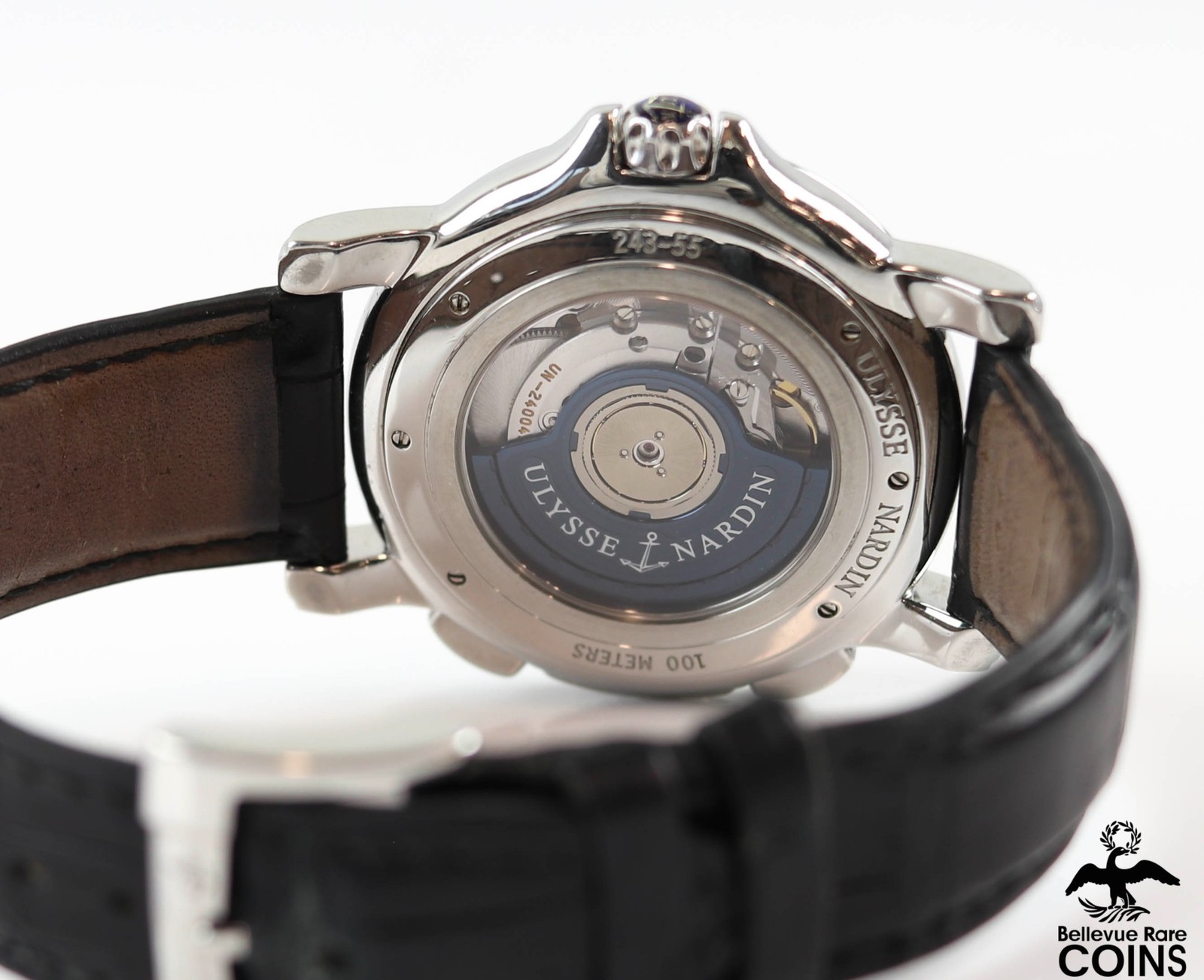 2008 ULYSSE NARDIN Dual Time Automatic 42mm Men’s Watch 243-55 w/Box & Bracelet