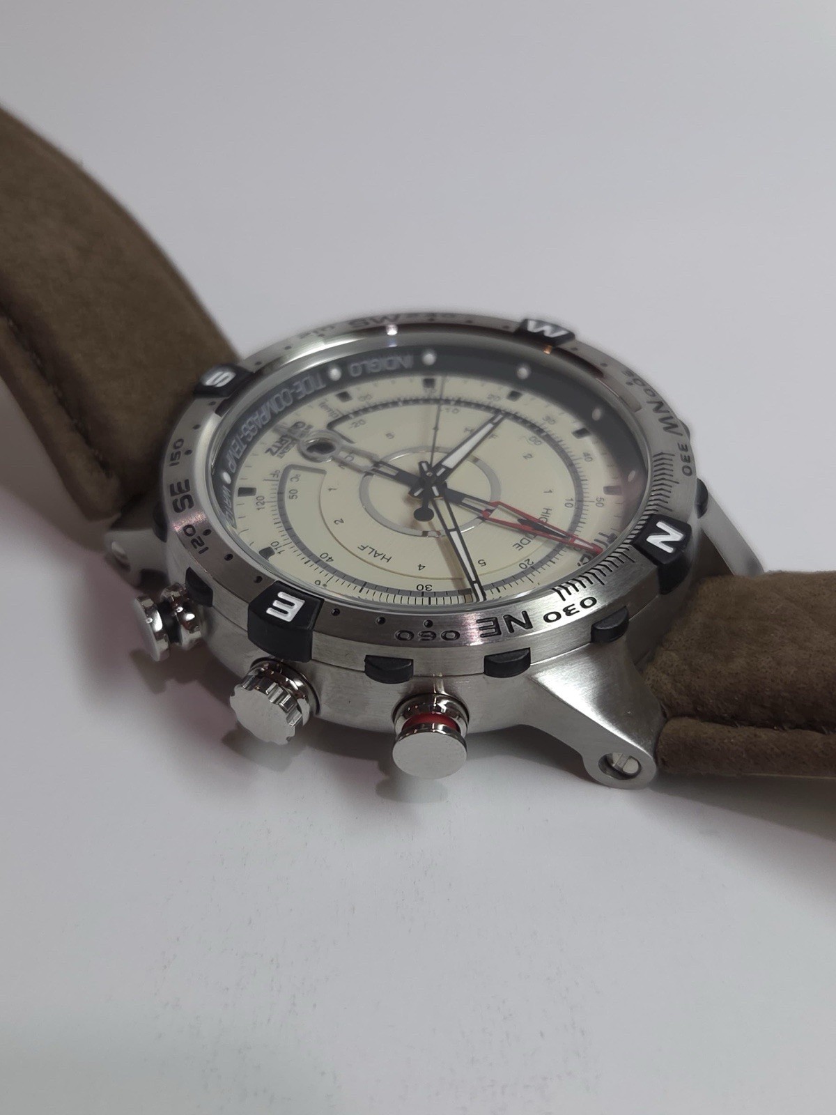 Timex Expedition T2N721 Compass Tide Temperature 100M Brown Strap Watch