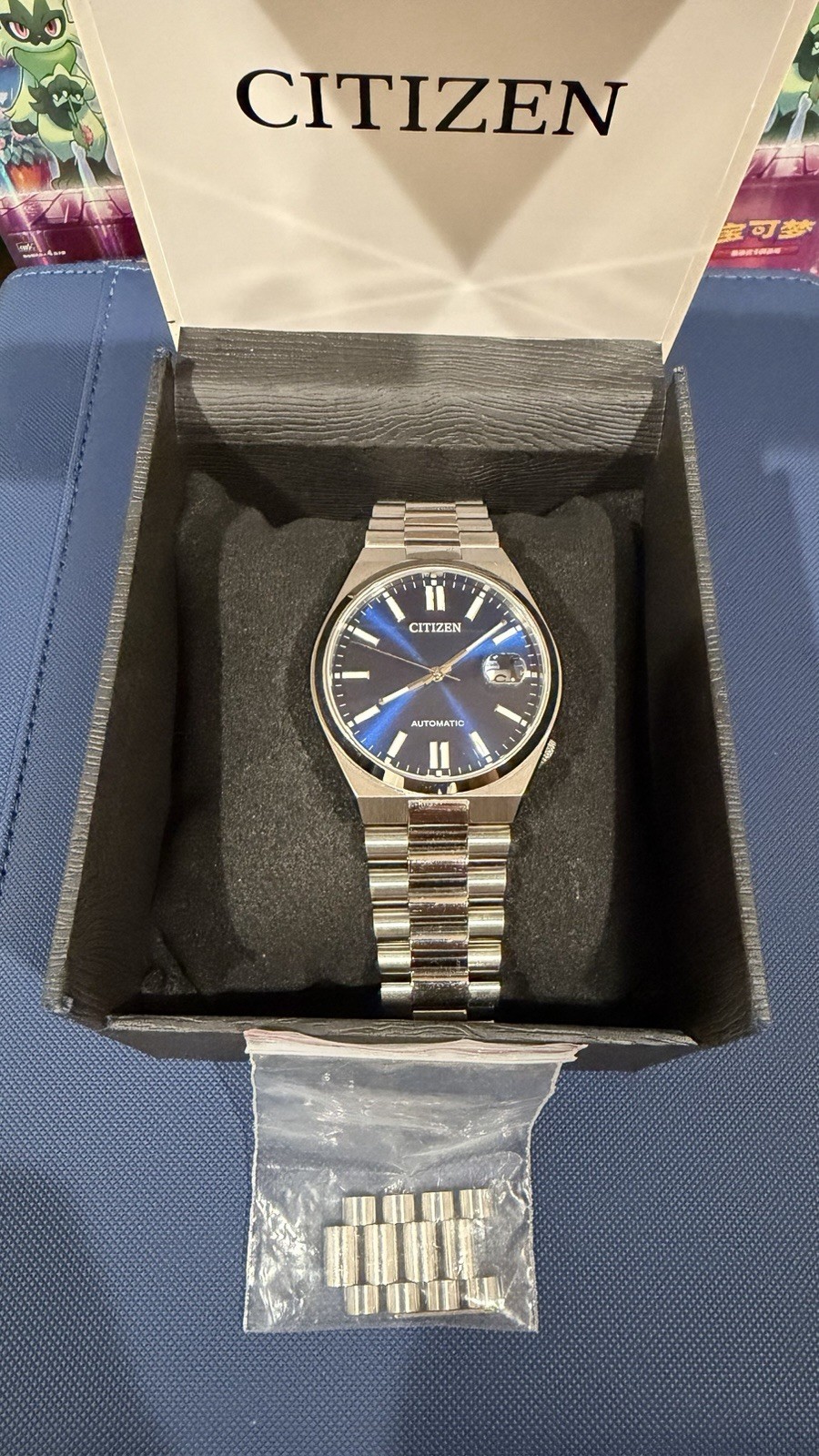 Citizen Tsuyosa Automatic Blue Dial Silver Stainless Steel Bracelet Watch w/Box
