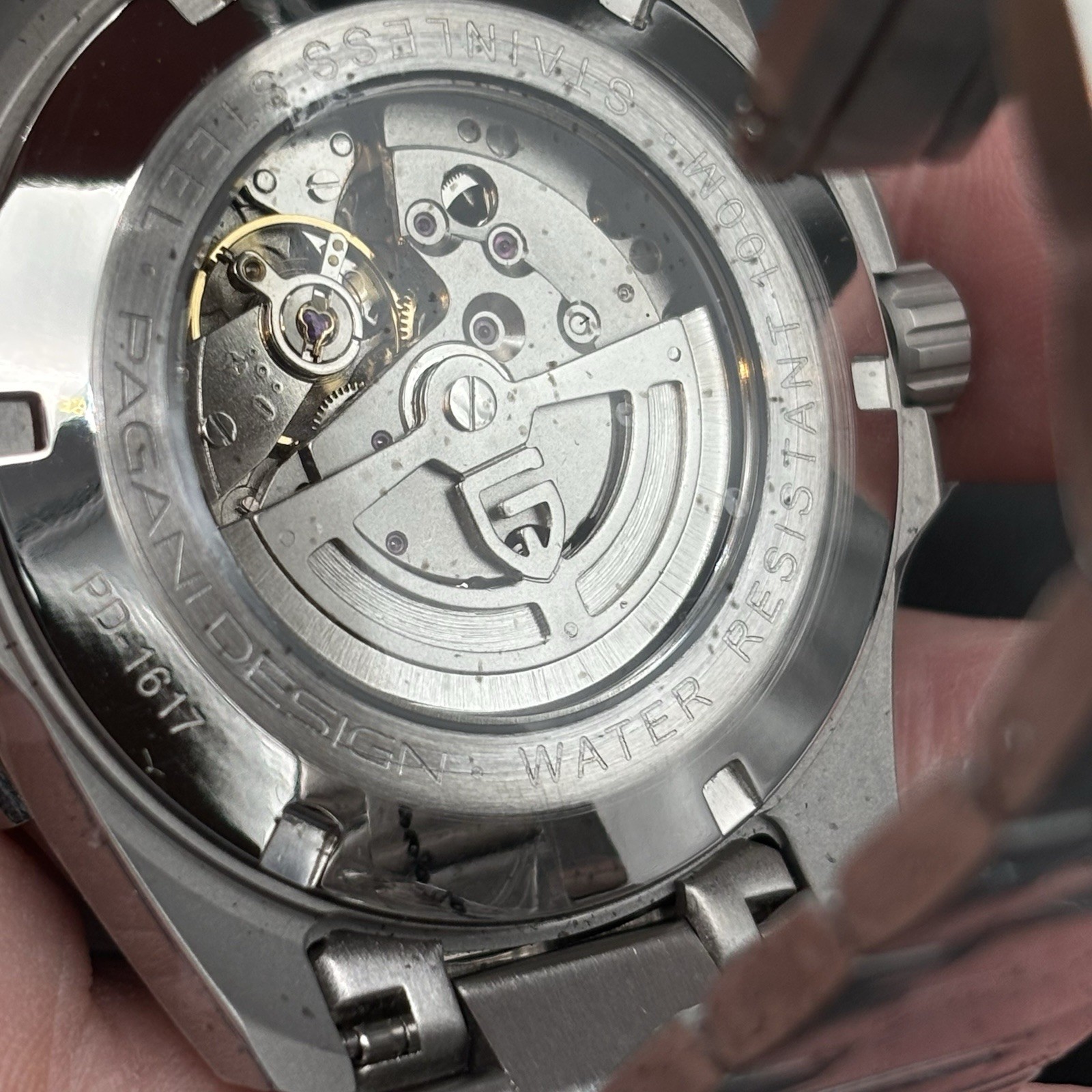 Pagani Design PD-1617 Men’s Automatic Watch Black Dial Diver Style Steel Box