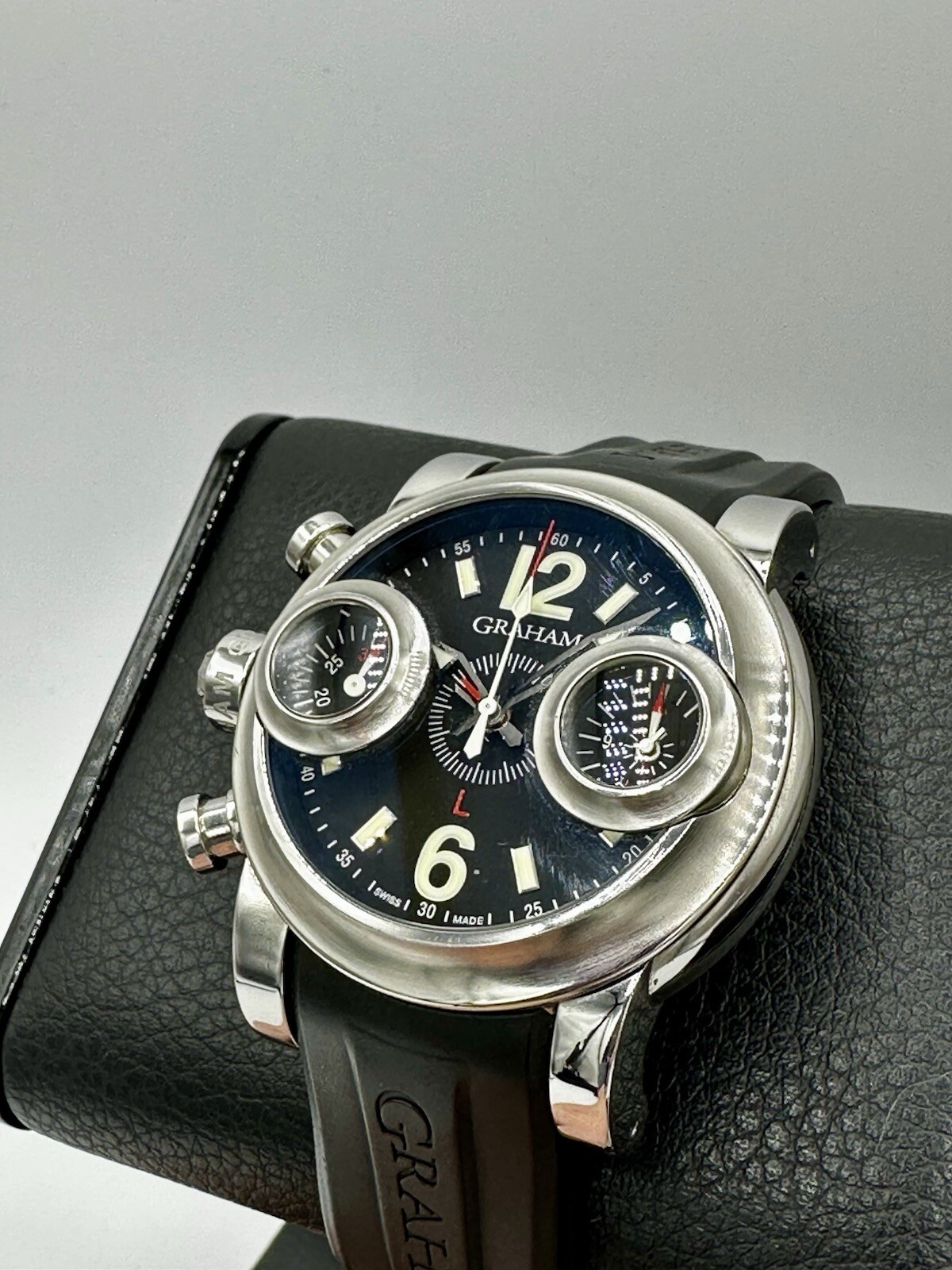 GRAHAM SWORDFISH SILVER KNIGHT LEFT VERSION SWISS AUTOMATIC CHRONOGRAPH 46MM