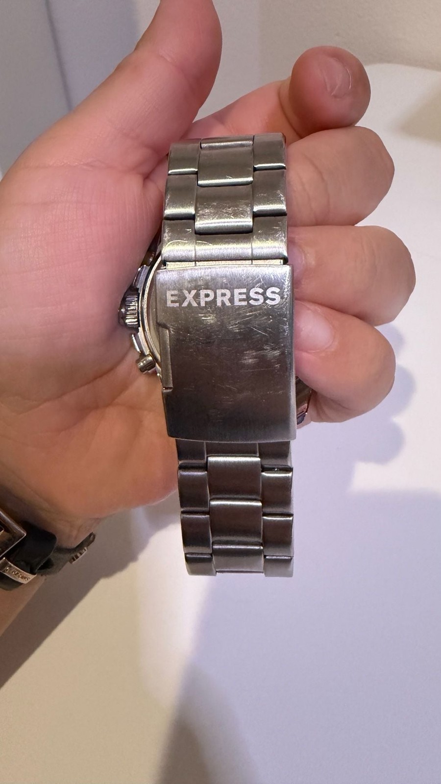 Express Men’s Chronograph Silver-Tone Stainless Steel Watch FMDEX028S