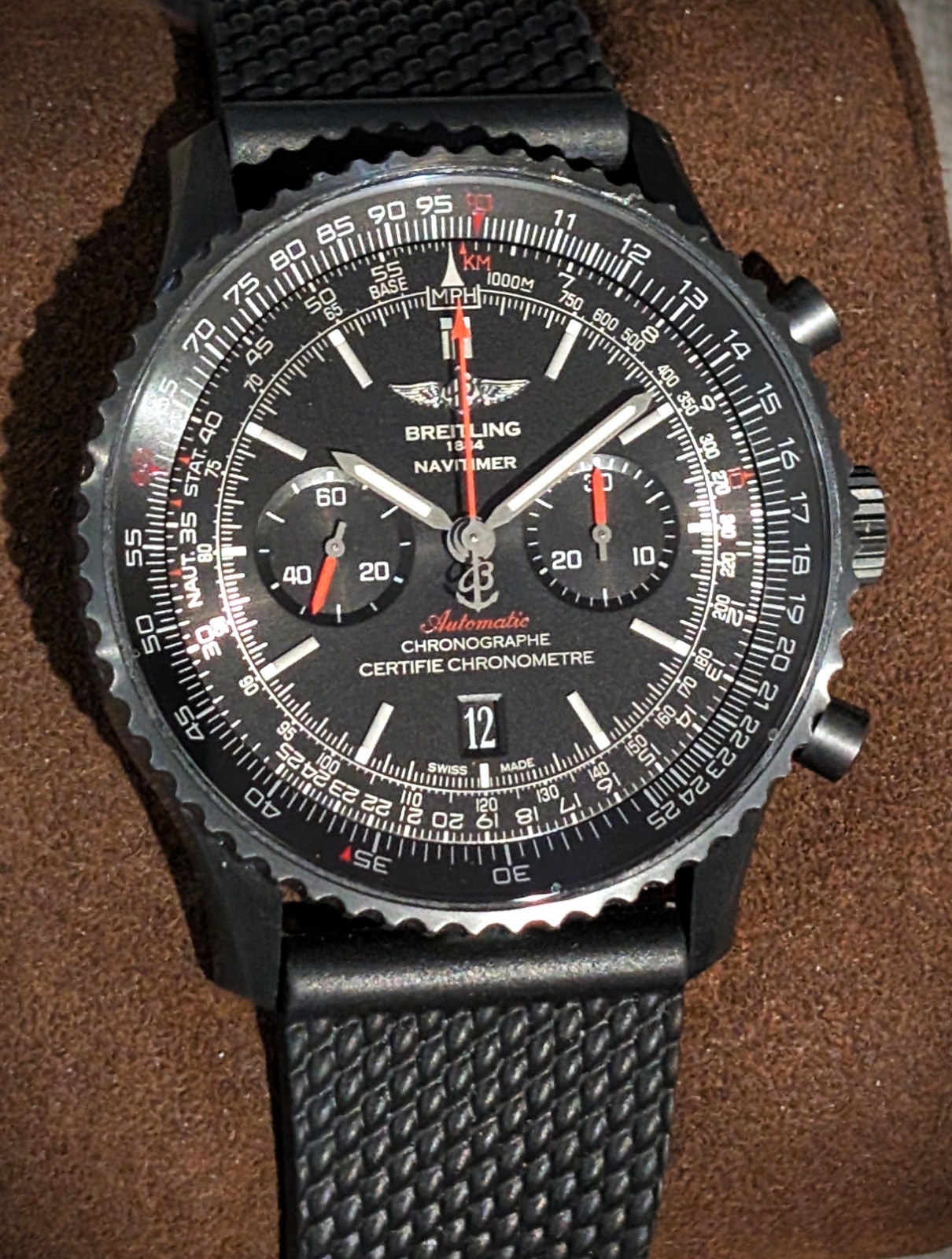 Breitling Navitimer Blacksteel MB012822/BE51 Chronograph Full Set Box & Papers