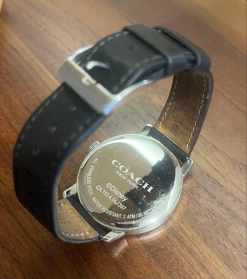 COACH x Disney Mickey Mouse Collaboration Wristwatch analog quartz casual black
