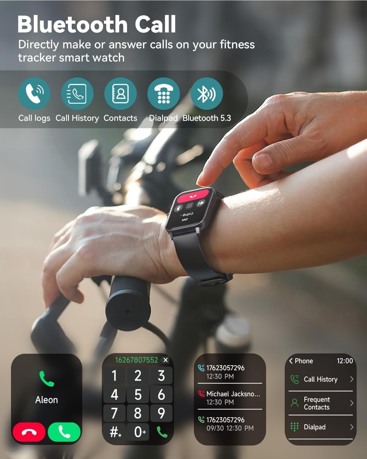 Reloj Inteligente Bluetooth De Mujer y Hombre Impermeable Para Samsung / Android
