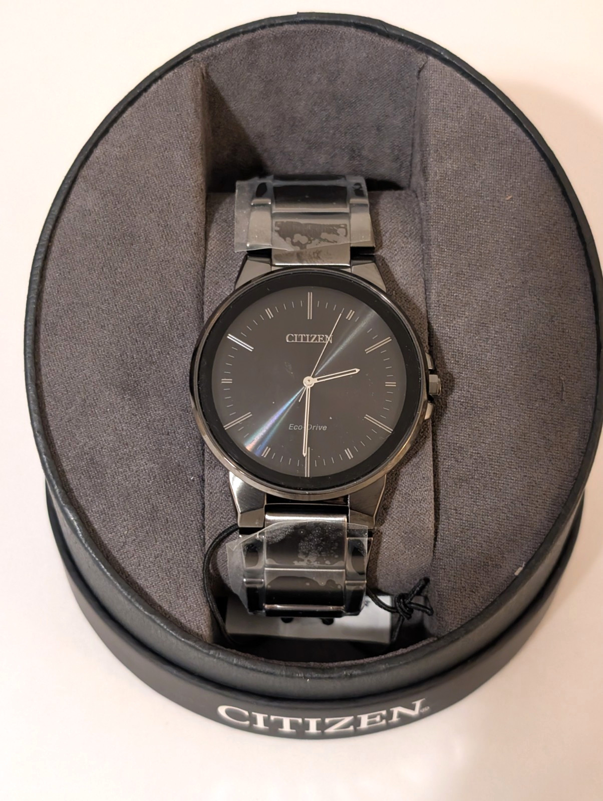 NEW – Citizen Eco-Drive Modern Axiom Watch Gray Stainless Steel, Black Dial