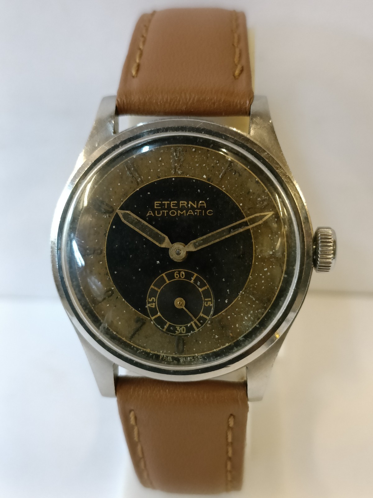 ETERNA SUB-SECOND AUTOMATIC PATINA DIAL SWISS MEN’S WORKING CONDITION