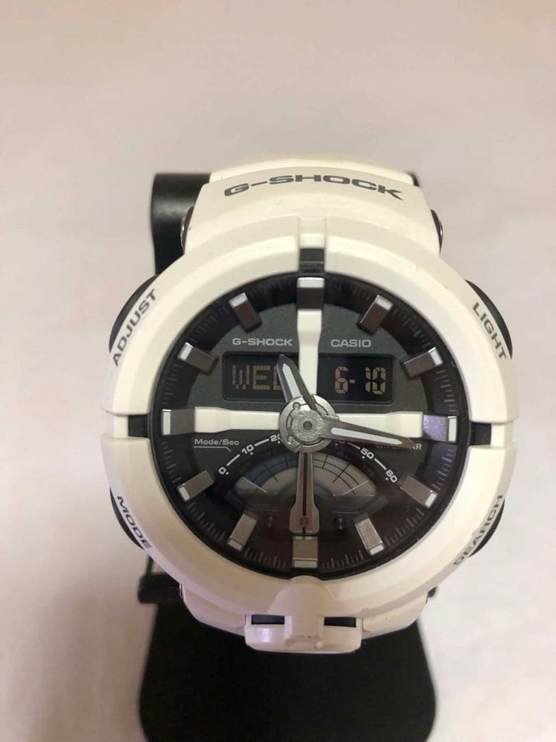CASIO G-SHOCK GA-500 White Men’s Digital Analog Watch Used Japan
