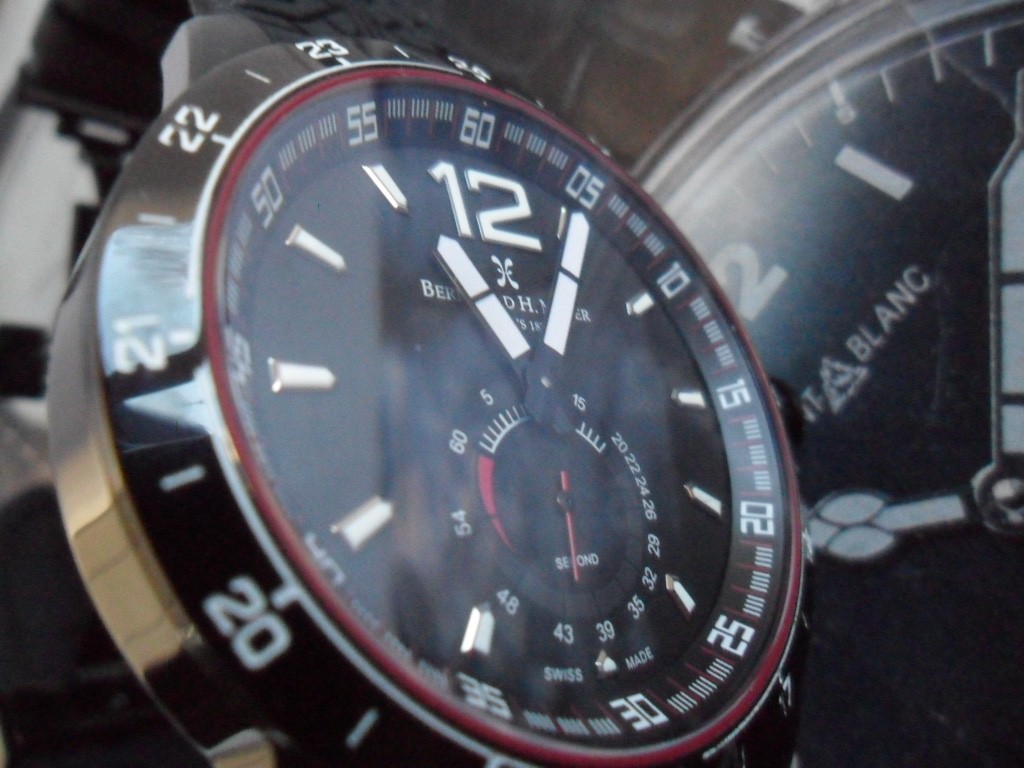 44 mm Black Coated S/S Men’s Bernhard H Mayer Sports Swiss Watch BH11P/CW Runs