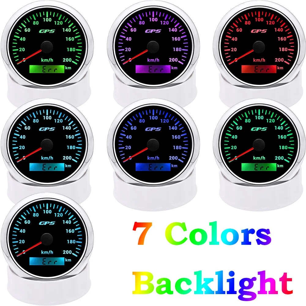 A 85MM GPS Speedometer For Motorcycle Marine Boat 30~200 Kmh Boat Car Truck Spee