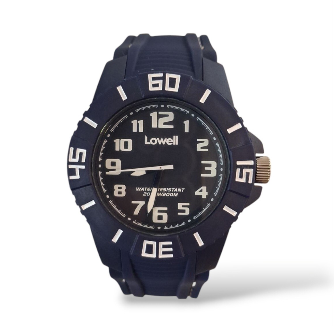 Lowell Abyss Men’s Diving Watch Sub 20 ATM 200M Plastic Silicone Blue