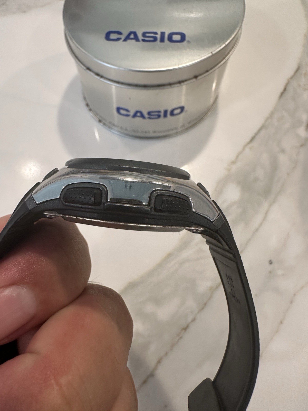 Previously Owned Casio World Time Countdown Timer Mens Watch AQ-160