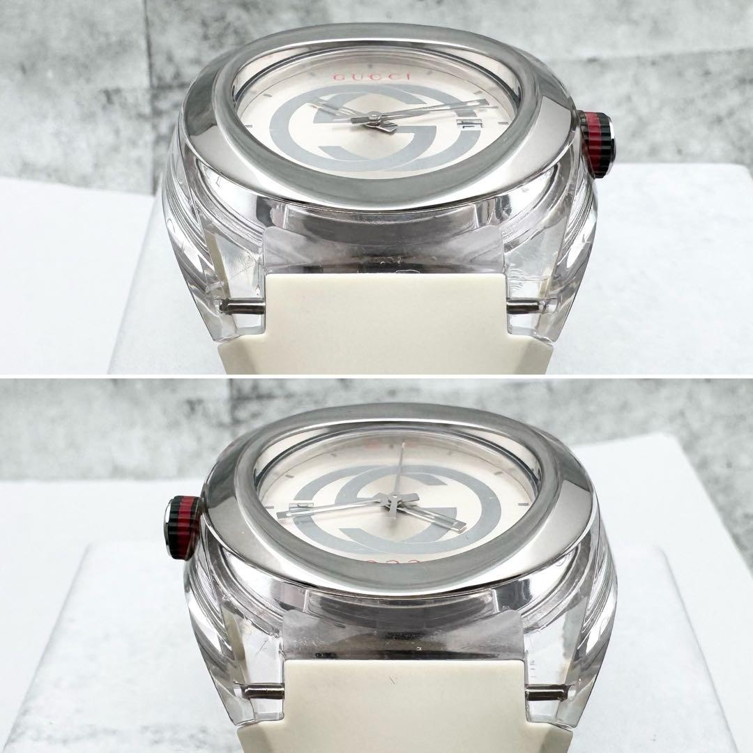 Gucci Sync 137.1 Silver Watch Web Stripe Ships from Japan