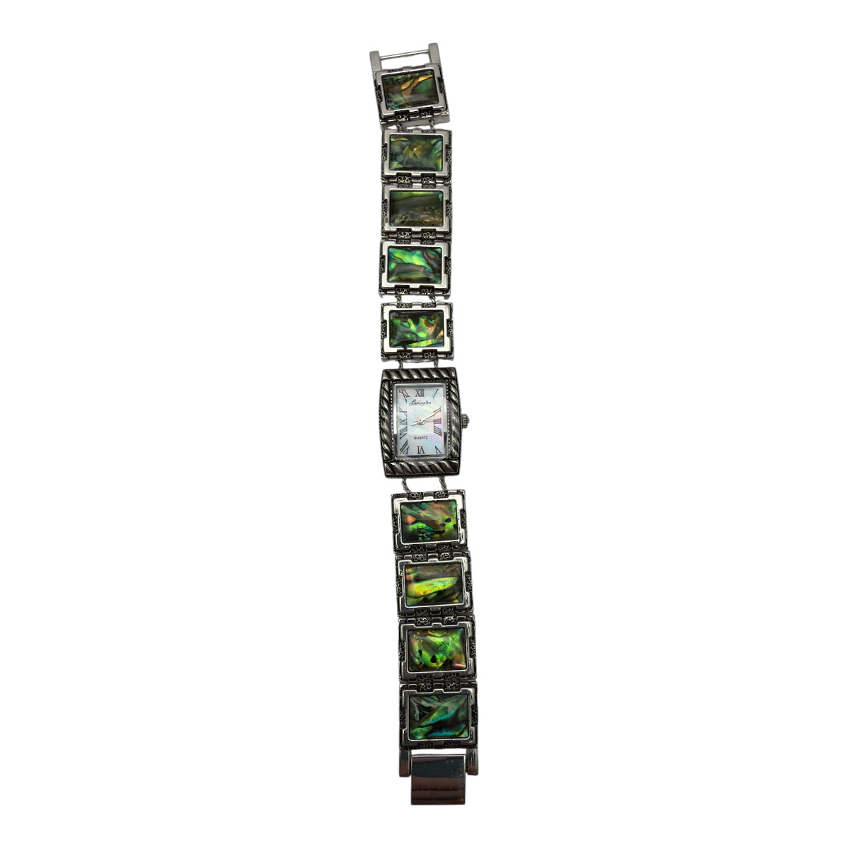 Lexington Womens Wrist Watch Style 5827 Green Stones 7 1/4″ Fashion Untested