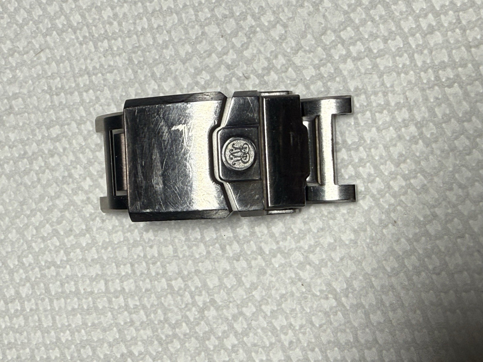 Ball Watch Foldover Clasp with Link On Each Side. 20mm