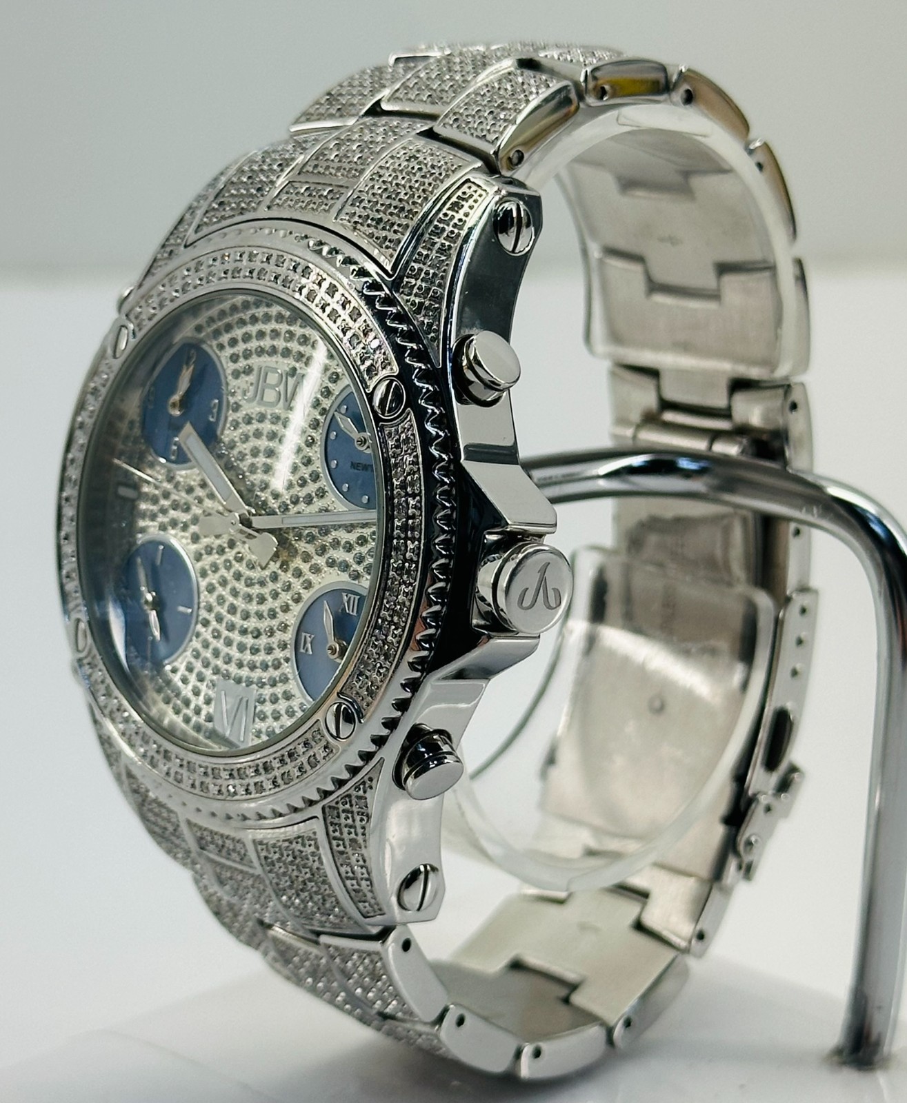 JBW Jet Setter SS Diamond Multi Time-Zone Men’s Watch JB-6213-C #170