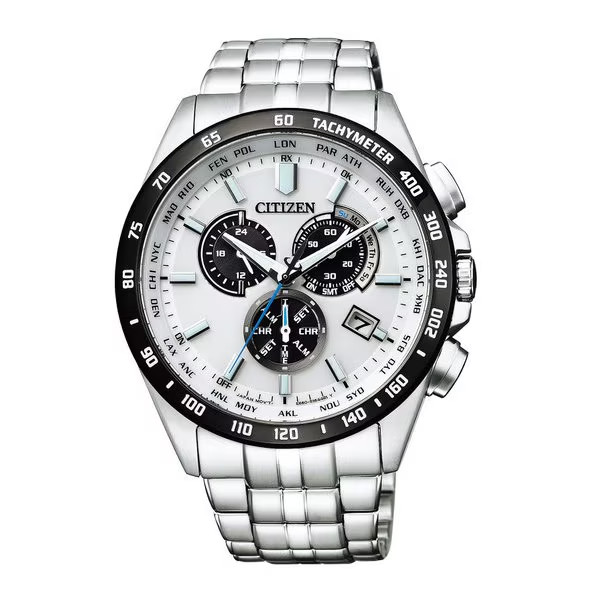 CITIZEN Collection Eco-Drive CB5874-90A White Solar Radio Men’s Watch New in Box