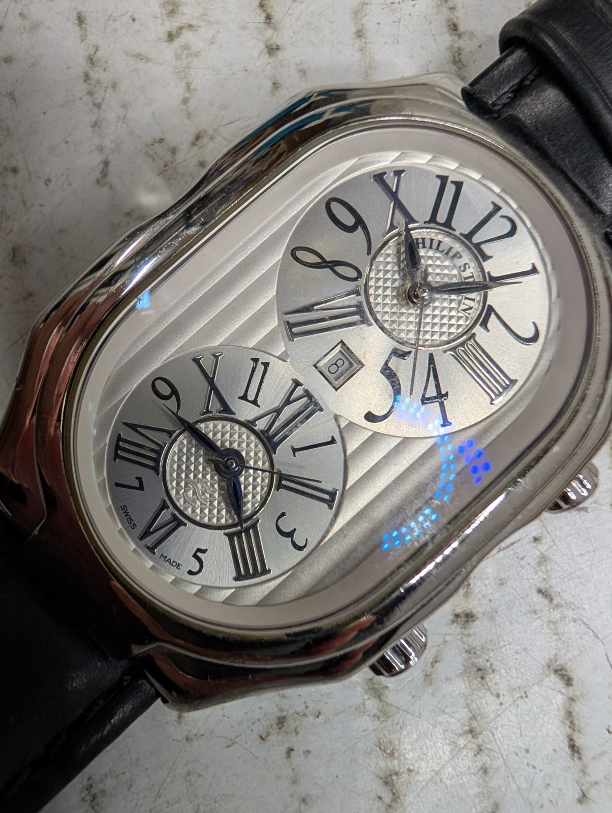 Philip Stein Prestige Teslar Multiple Frequency Watch -Works- Runs- Keeps Time