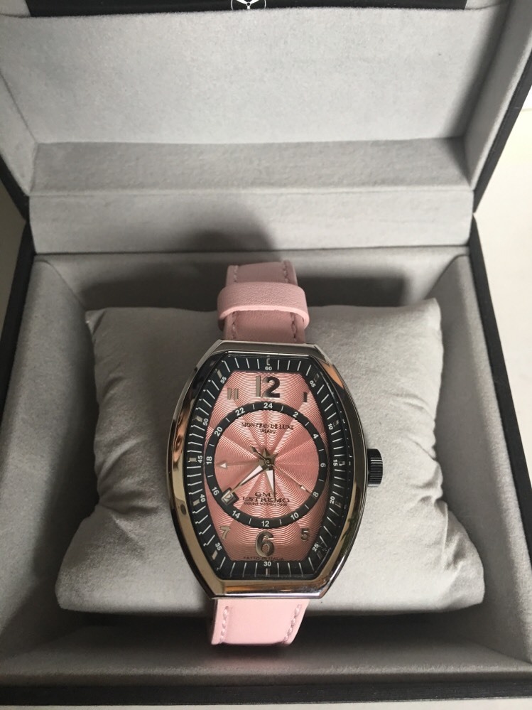 Montres De Luxe Women’s EXL 9203 Estremo Quartz Pink Dial silver Watch new $1400