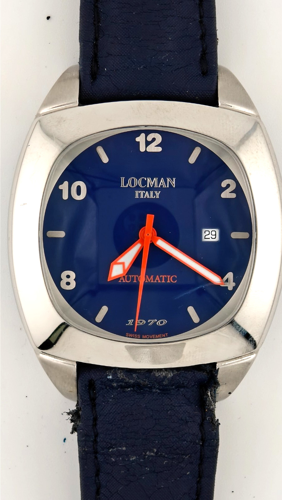 Locman 1970 Automatic Swiss Movement – Condition NOS Label RARE Blue