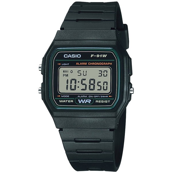 CASIO F-91W-3JH Green Trim Classic Digital Watch CASIO Collection