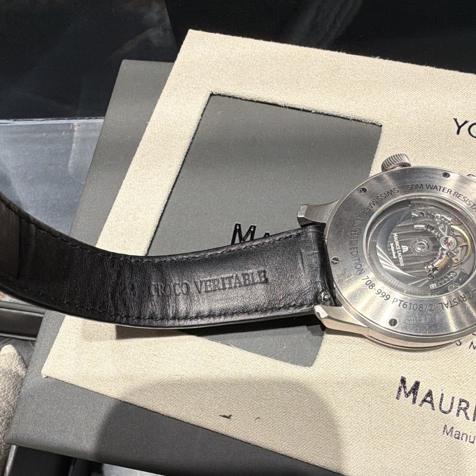 Maurice Lacroix Phase de Lune Moon Phase Titanium Auto 41mm 50m Box Papers