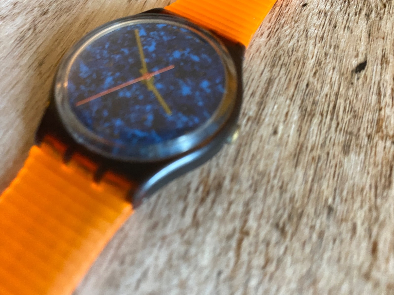 SWATCH 🦩 LAZULI – 🇨🇭 GF101 – 1987 – 🦩 NEW CUSTOM STRAP – 34mm 🇨🇭
