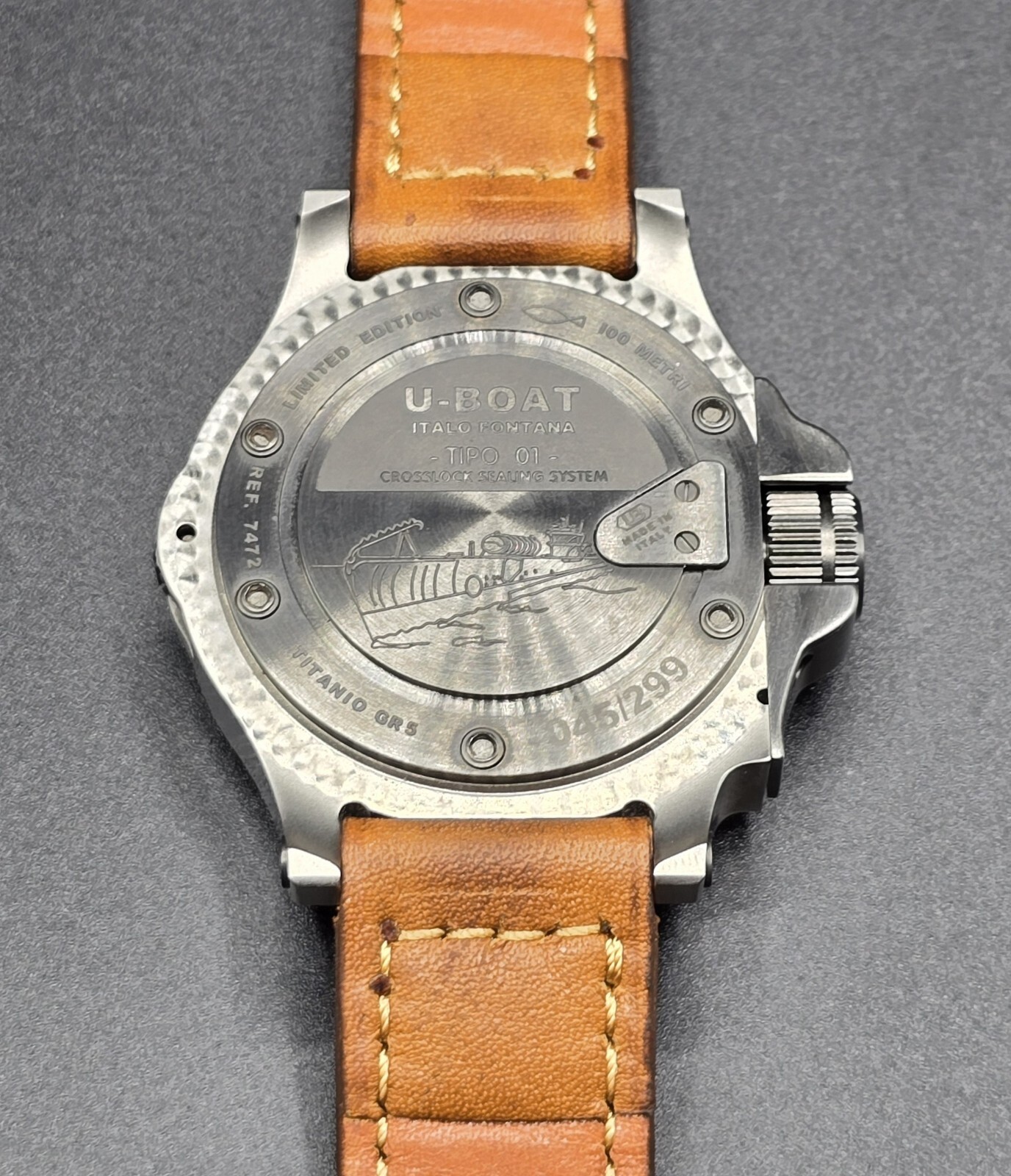 U Boat Tipo 01 7472 Titanium Automatic Watch 50mm
